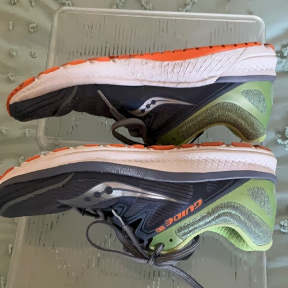 Saucony Guide ISO Sneakers - Dark Gray and Green Sz 9 - Picture 5 of 9